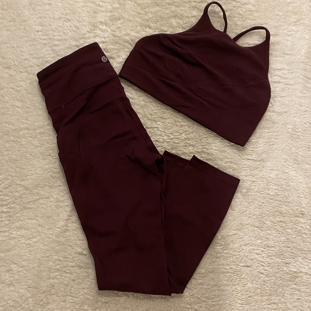 Lululemon Set - 23” Invigorate HR & Flow Y Wrap-Front Bra